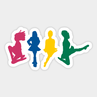 Colorful Irish Dancers Sticker